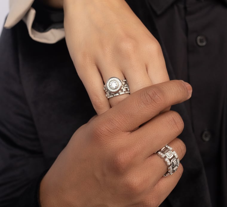 engagement rinf and wedding band