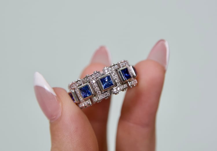 unique diamond and sapphire rings for men and women