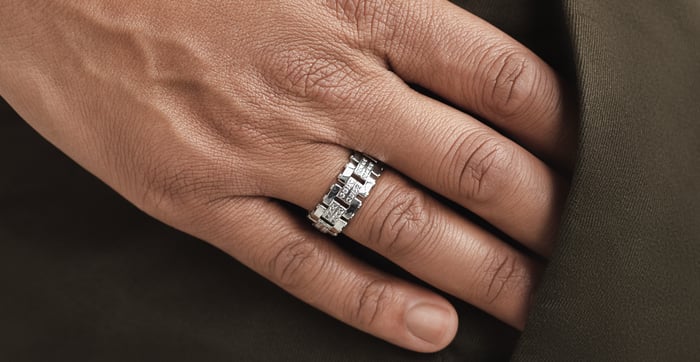 platinum ring with diamonds