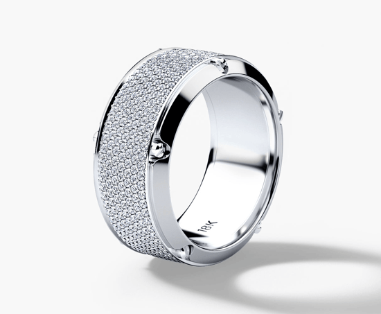 pave diamond ring for men