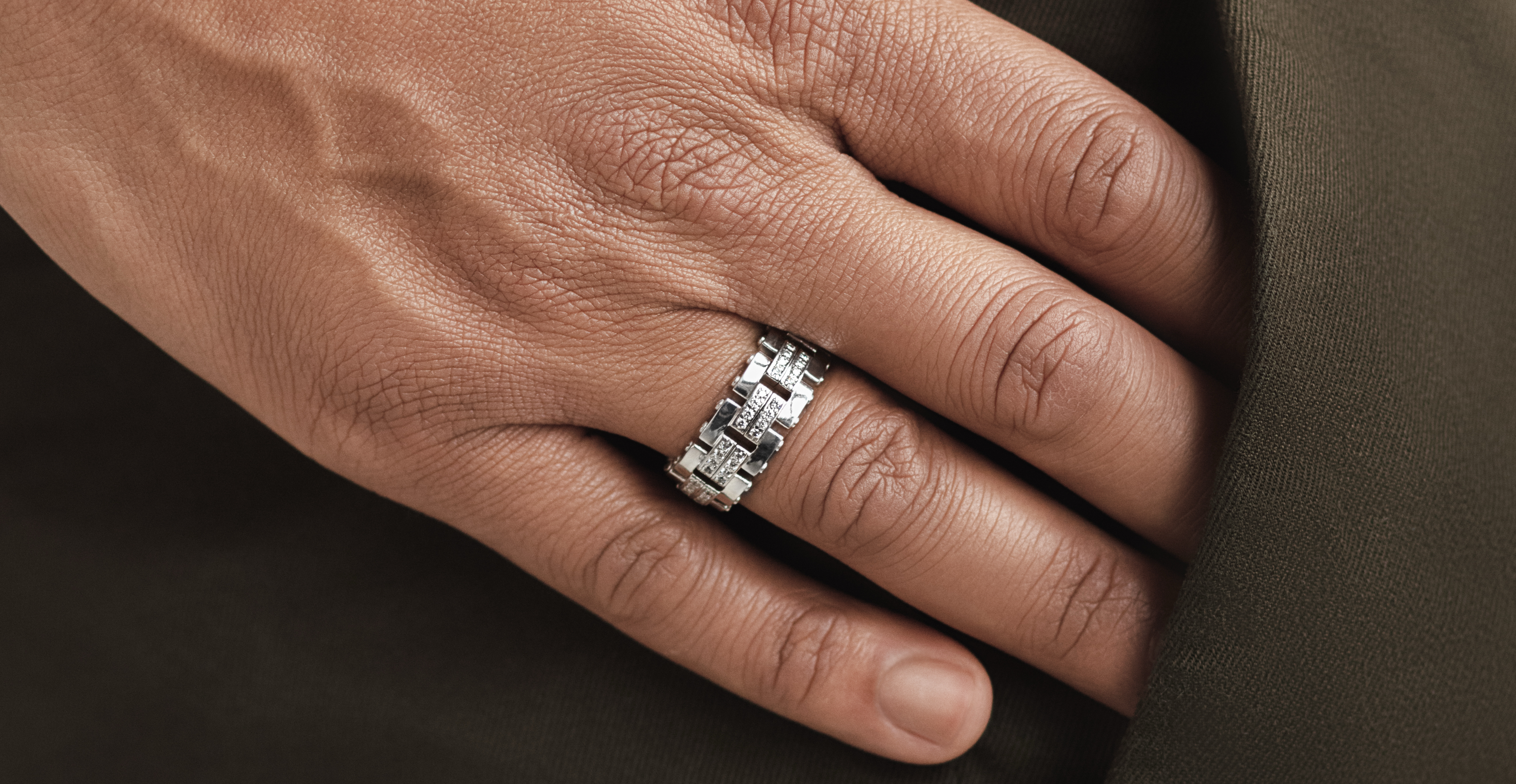 platinum ring with diamonds